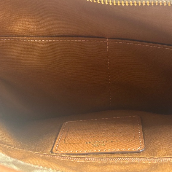 Coach Signature City Zip Tote Bag – Khaki/Saddle Brown – F36876 – MSRP $295 - Picture 6 of 7